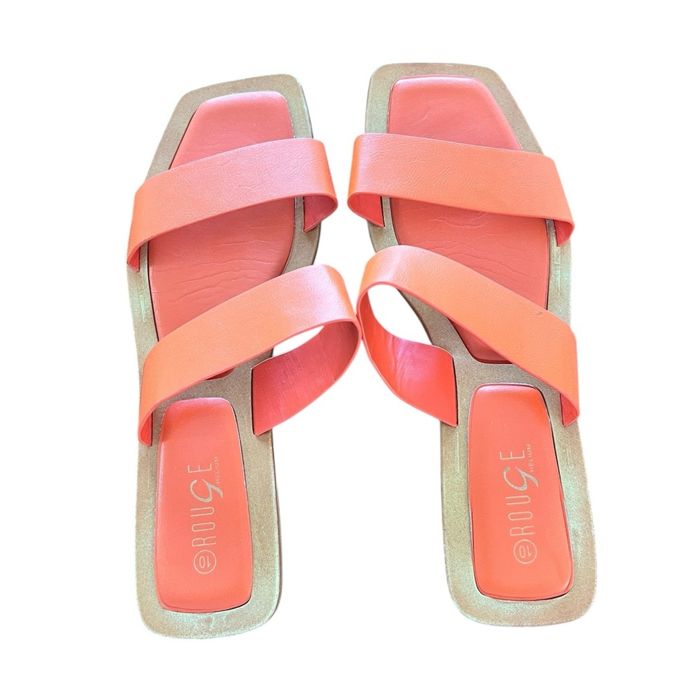 Rouge Helium Women's Coral Orange Sandals Size 10